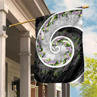 Piko Hawaii Garden Flag Polynesian Pattern With Maile Pikake Honohono Lei