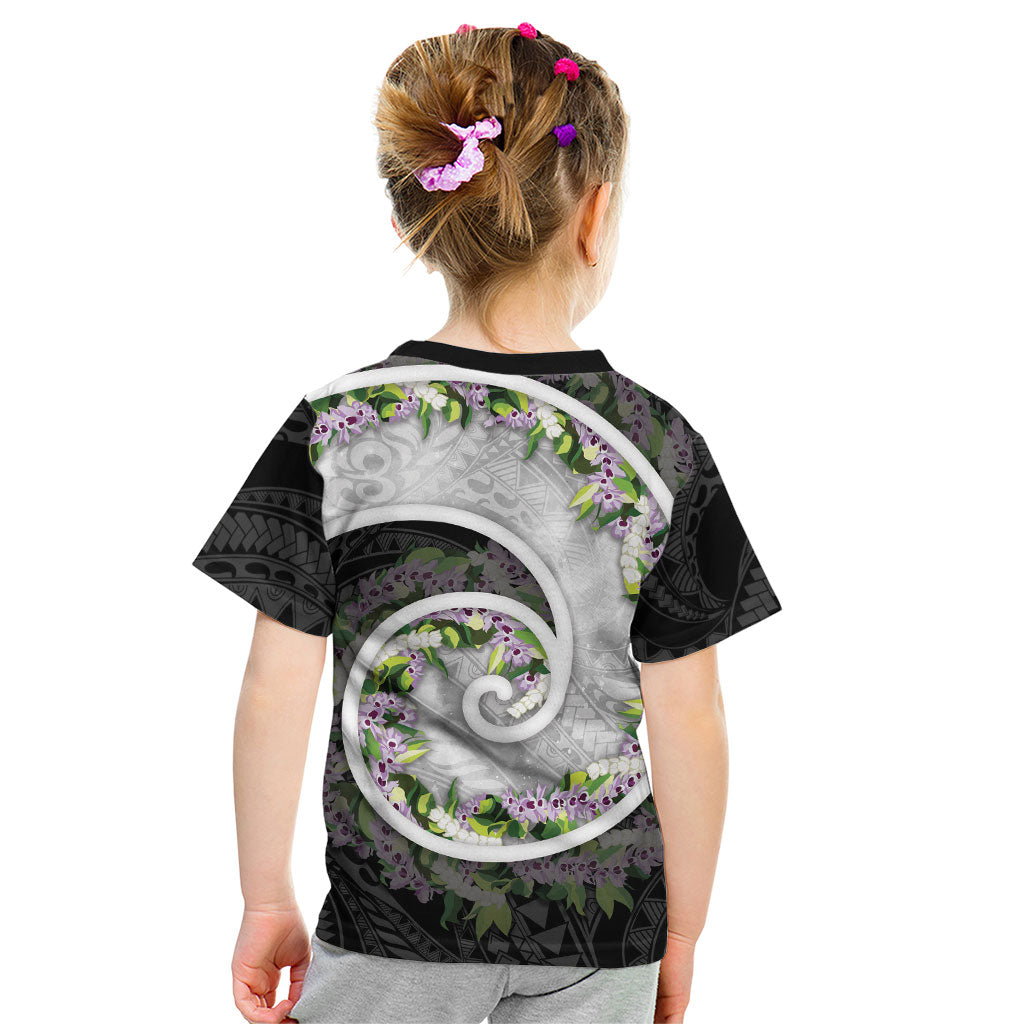 Piko Hawaii Kid T Shirt Polynesian Pattern With Maile Pikake Honohono Lei