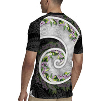 Piko Hawaii Rugby Jersey Polynesian Pattern With Maile Pikake Honohono Lei