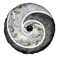 Piko Hawaii Spare Tire Cover Polynesian Pattern With Maile Pikake Honohono Lei
