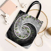 Piko Hawaii Tote Bag Polynesian Pattern With Maile Pikake Honohono Lei