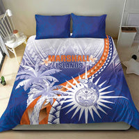 Marshall Islands Manit Day Bedding Set Polynesian Tribal Tattoo Tropical Style
