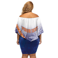 Personalised Marshall Islands Manit Day Family Matching Off Shoulder Short Dress and Hawaiian Shirt Polynesian Tribal Tattoo Tropical Style LT05 - Polynesian Pride