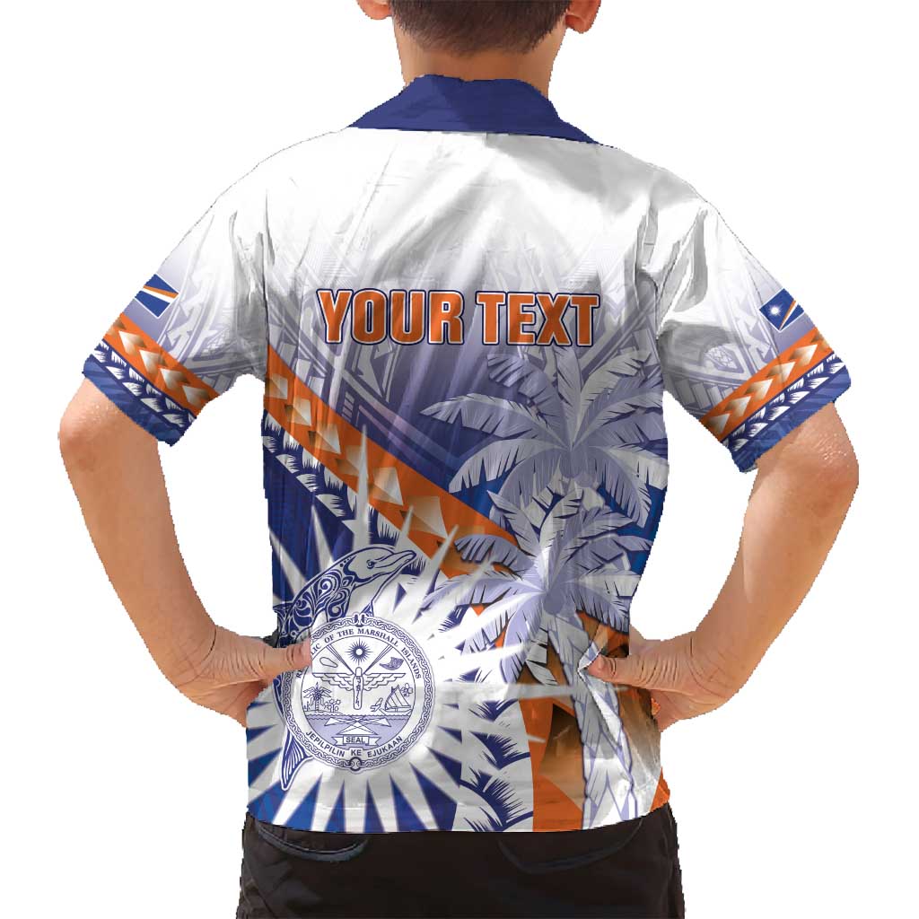 Personalised Marshall Islands Manit Day Family Matching Tank Maxi Dress and Hawaiian Shirt Polynesian Tribal Tattoo Tropical Style LT05 - Polynesian Pride