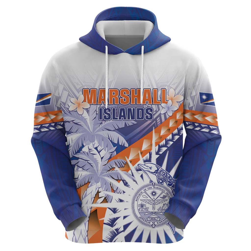 Personalised Marshall Islands Manit Day Hoodie Polynesian Tribal Tattoo Tropical Style