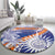 Marshall Islands Manit Day Round Carpet Polynesian Tribal Tattoo Tropical Style