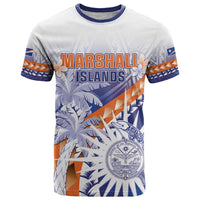 Personalised Marshall Islands Manit Day T Shirt Polynesian Tribal Tattoo Tropical Style LT05 Blue - Polynesian Pride