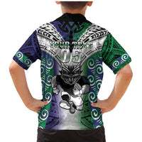 Custom New Zealand Warrior Family Matching Mermaid Dress and Hawaiian Shirt Maori Tribal Pattern LT05 - Polynesian Pride