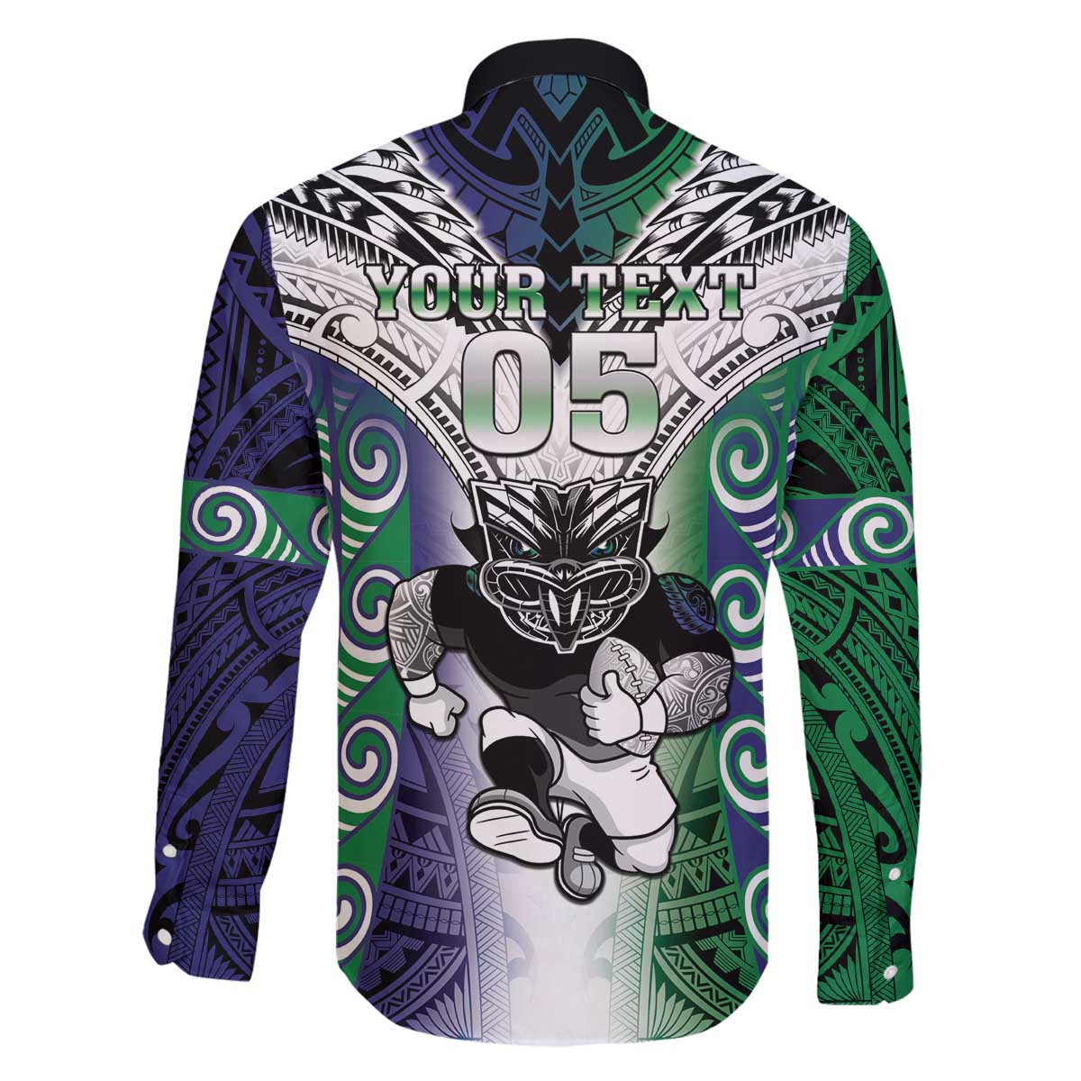 Custom New Zealand Warrior Family Matching Off The Shoulder Long Sleeve Dress and Hawaiian Shirt Maori Tribal Pattern LT05 - Polynesian Pride