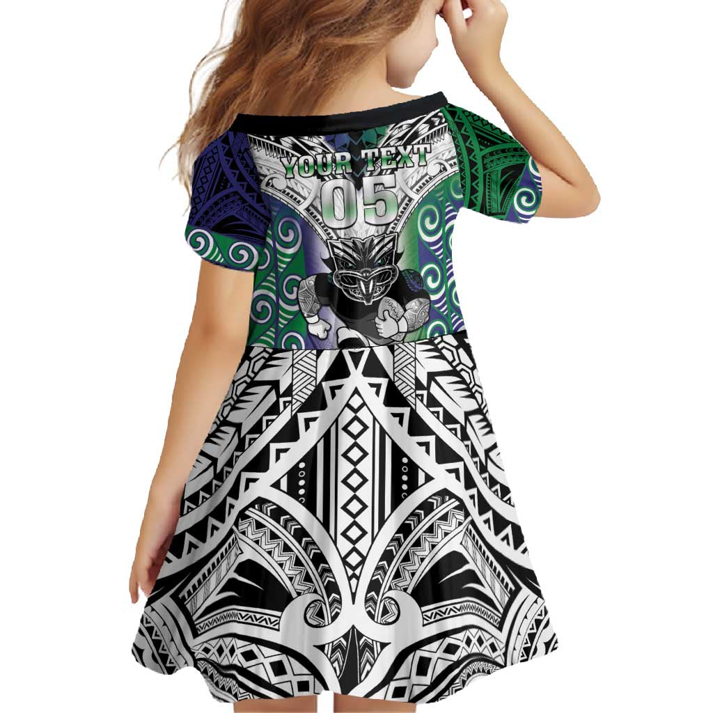 Custom New Zealand Warrior Family Matching Summer Maxi Dress and Hawaiian Shirt Maori Tribal Pattern LT05 - Polynesian Pride