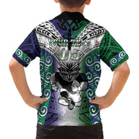 Custom New Zealand Warrior Family Matching Tank Maxi Dress and Hawaiian Shirt Maori Tribal Pattern LT05 - Polynesian Pride