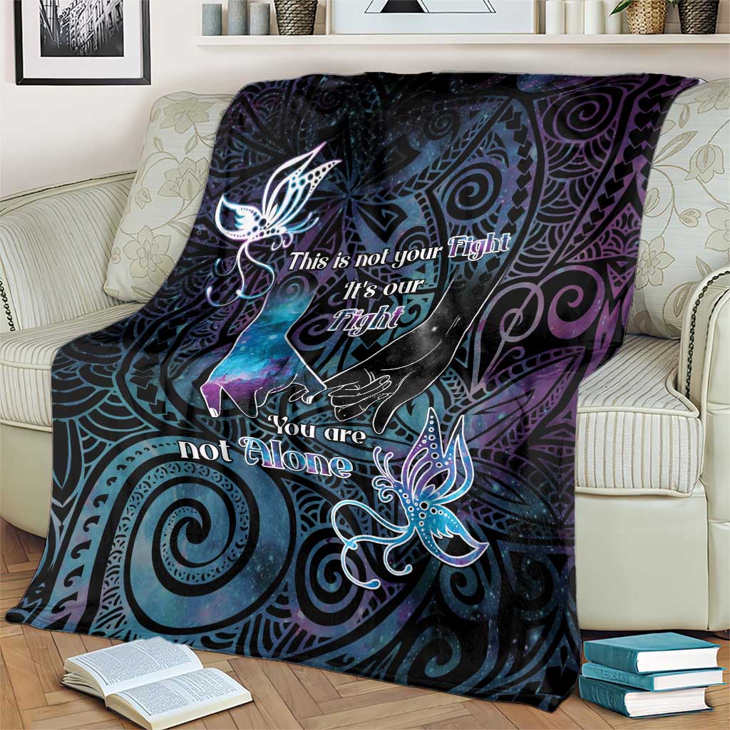 Suicide Awareness Blanket You Are Not Alone - Polynesian Pride