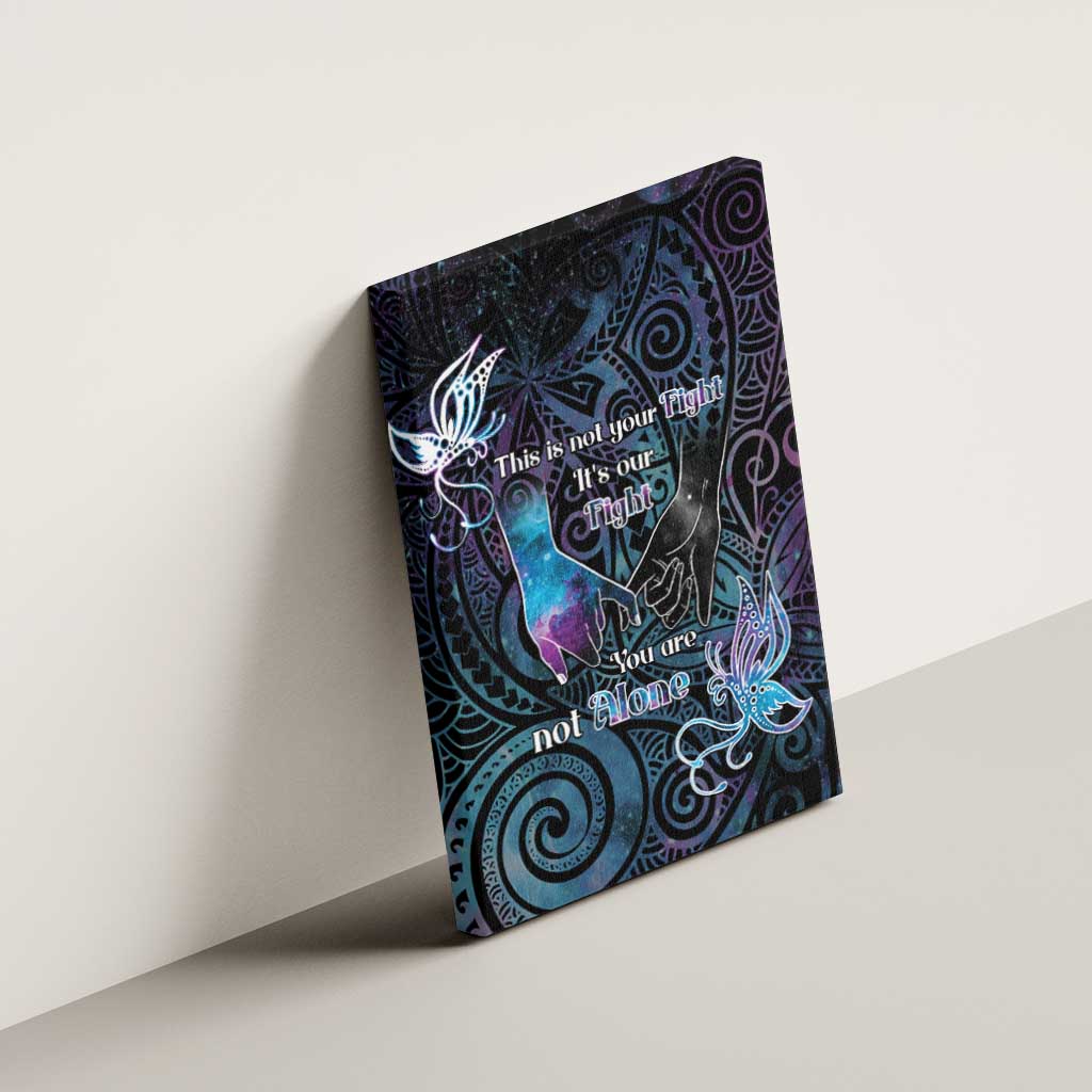 Suicide Awareness Canvas Wall Art You Are Not Alone - Polynesian Pride