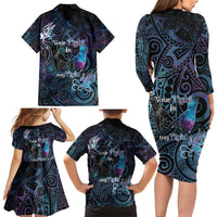 Suicide Awareness Family Matching Long Sleeve Bodycon Dress and Hawaiian Shirt You Are Not Alone LT05 - Polynesian Pride