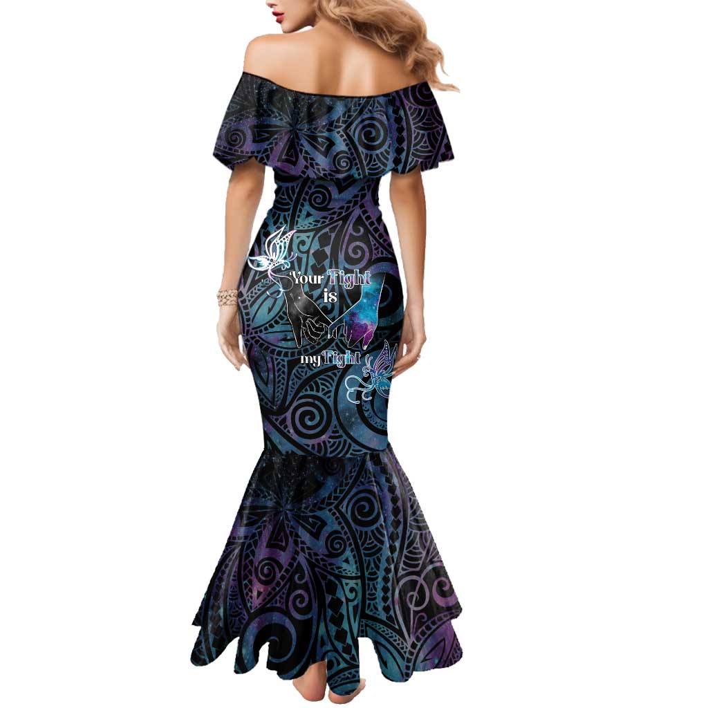 Suicide Awareness Family Matching Mermaid Dress and Hawaiian Shirt You Are Not Alone LT05 - Polynesian Pride