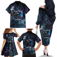Suicide Awareness Family Matching Off The Shoulder Long Sleeve Dress and Hawaiian Shirt You Are Not Alone LT05 - Polynesian Pride