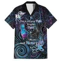 Suicide Awareness Family Matching Off The Shoulder Long Sleeve Dress and Hawaiian Shirt You Are Not Alone LT05 Dad's Shirt - Short Sleeve Black - Polynesian Pride