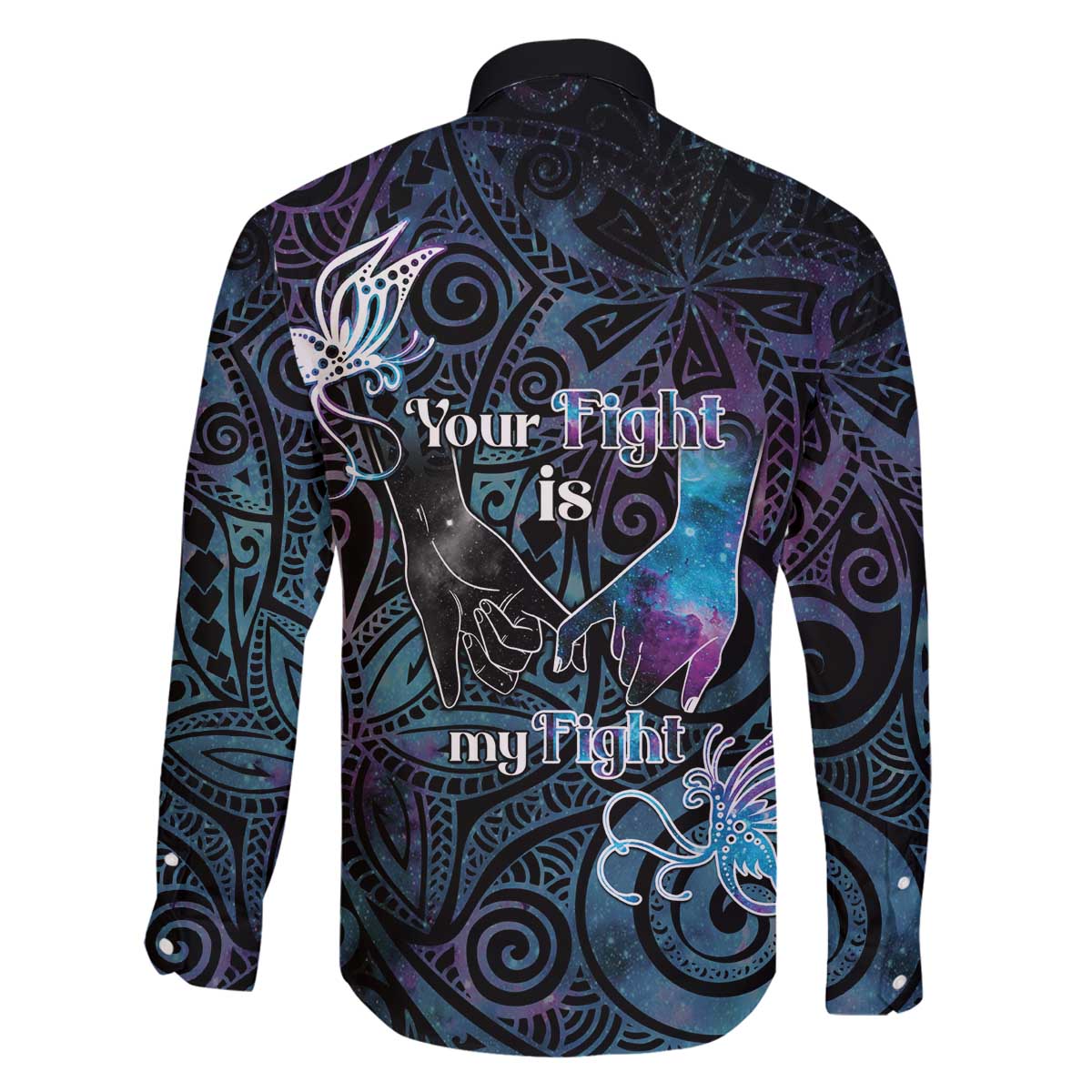 Suicide Awareness Family Matching Off The Shoulder Long Sleeve Dress and Hawaiian Shirt You Are Not Alone LT05 - Polynesian Pride