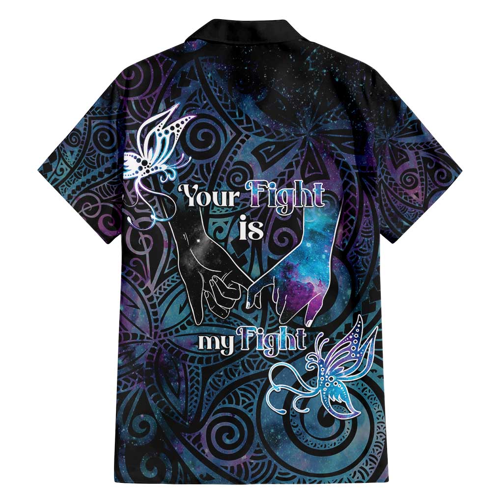 Suicide Awareness Family Matching Off Shoulder Short Dress and Hawaiian Shirt You Are Not Alone - Polynesian Pride
