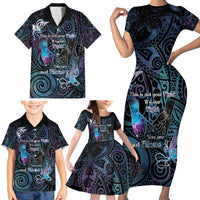 Suicide Awareness Family Matching Short Sleeve Bodycon Dress and Hawaiian Shirt You Are Not Alone LT05 - Polynesian Pride