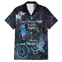 Suicide Awareness Family Matching Short Sleeve Bodycon Dress and Hawaiian Shirt You Are Not Alone LT05 Dad's Shirt - Short Sleeve Black - Polynesian Pride