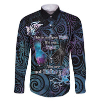 Suicide Awareness Family Matching Short Sleeve Bodycon Dress and Hawaiian Shirt You Are Not Alone LT05 Dad's Shirt - Long Sleeve Black - Polynesian Pride