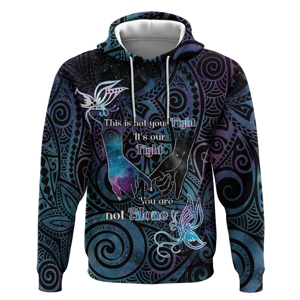 Suicide Awareness Hoodie You Are Not Alone - Polynesian Pride