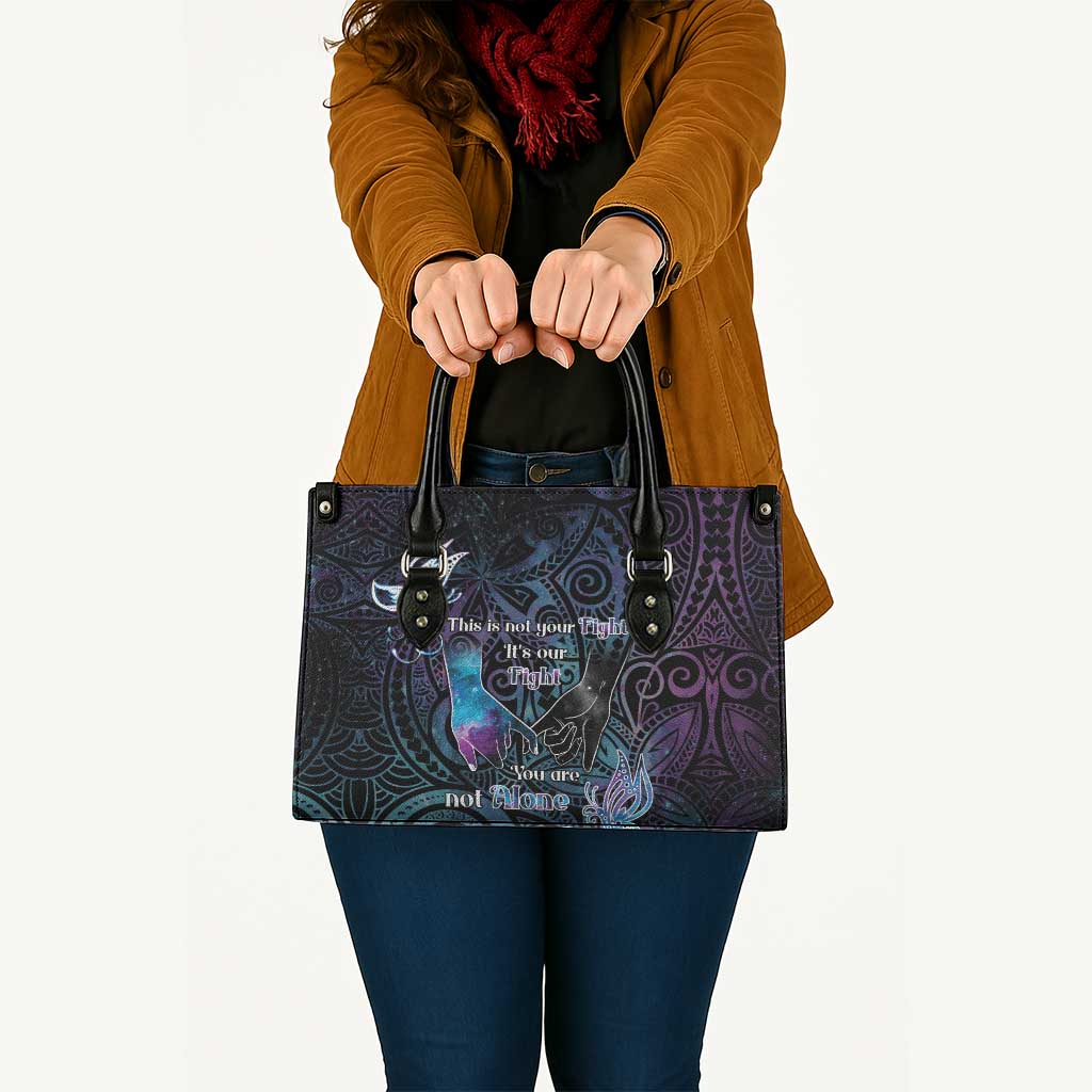 Suicide Awareness Leather Bag You Are Not Alone - Polynesian Pride