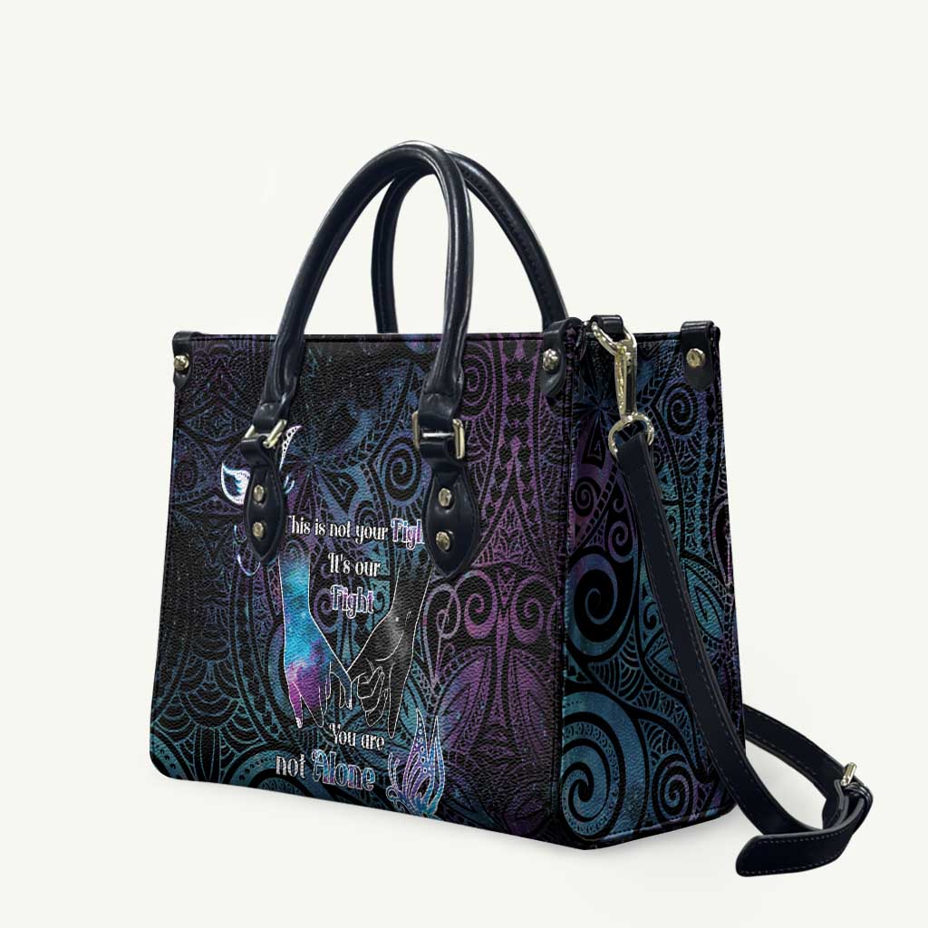 Suicide Awareness Leather Bag You Are Not Alone - Polynesian Pride
