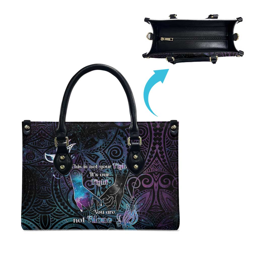 Suicide Awareness Leather Bag You Are Not Alone - Polynesian Pride