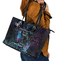 Suicide Awareness Leather Tote Bag You Are Not Alone - Polynesian Pride