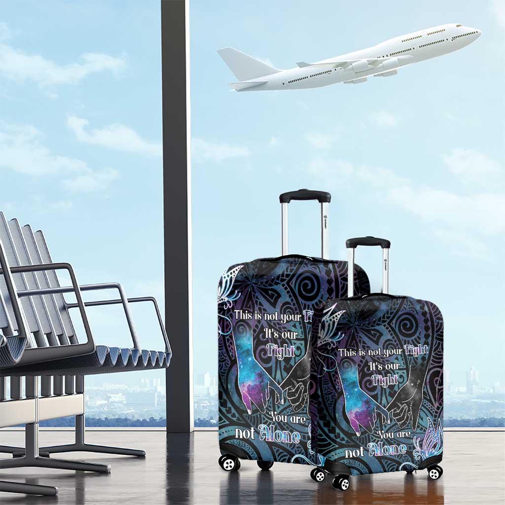 Suicide Awareness Luggage Cover You Are Not Alone - Polynesian Pride