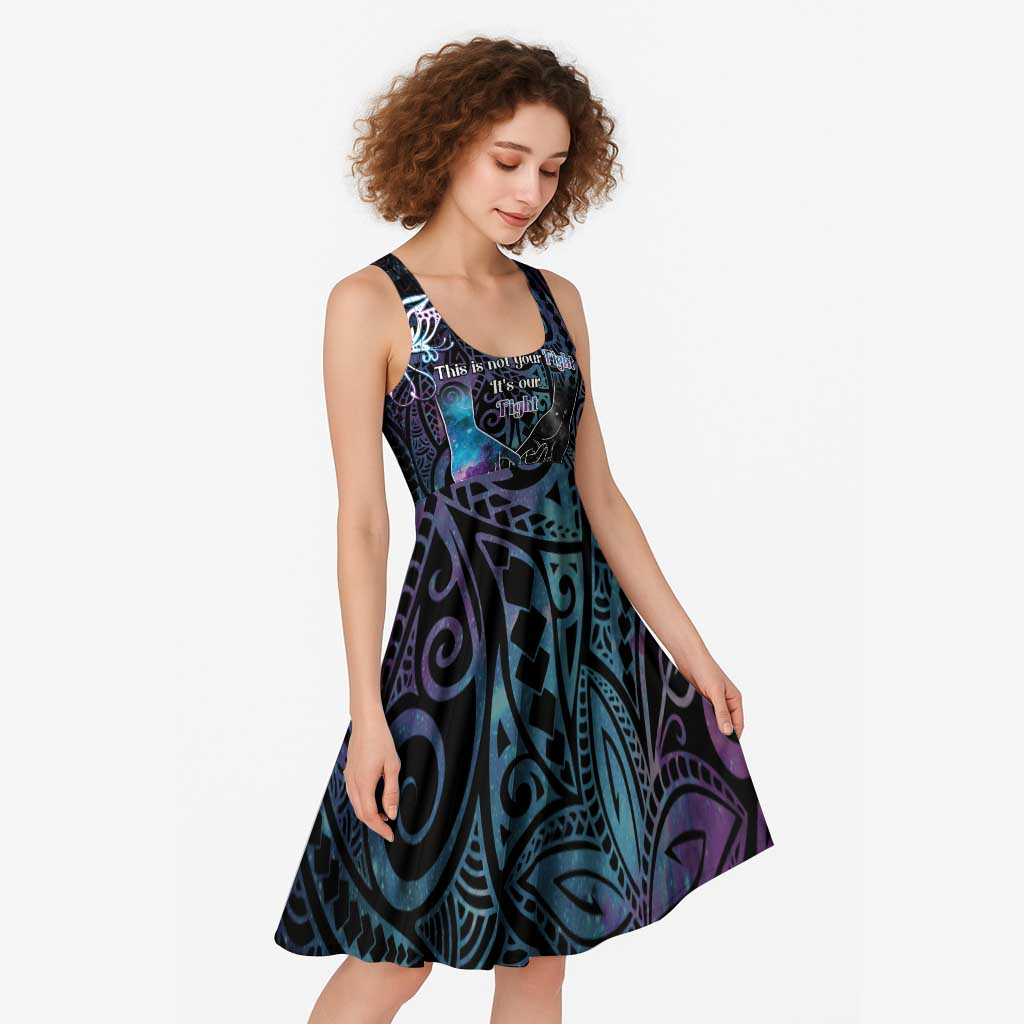 Suicide Awareness Midi Dress You Are Not Alone - Polynesian Pride