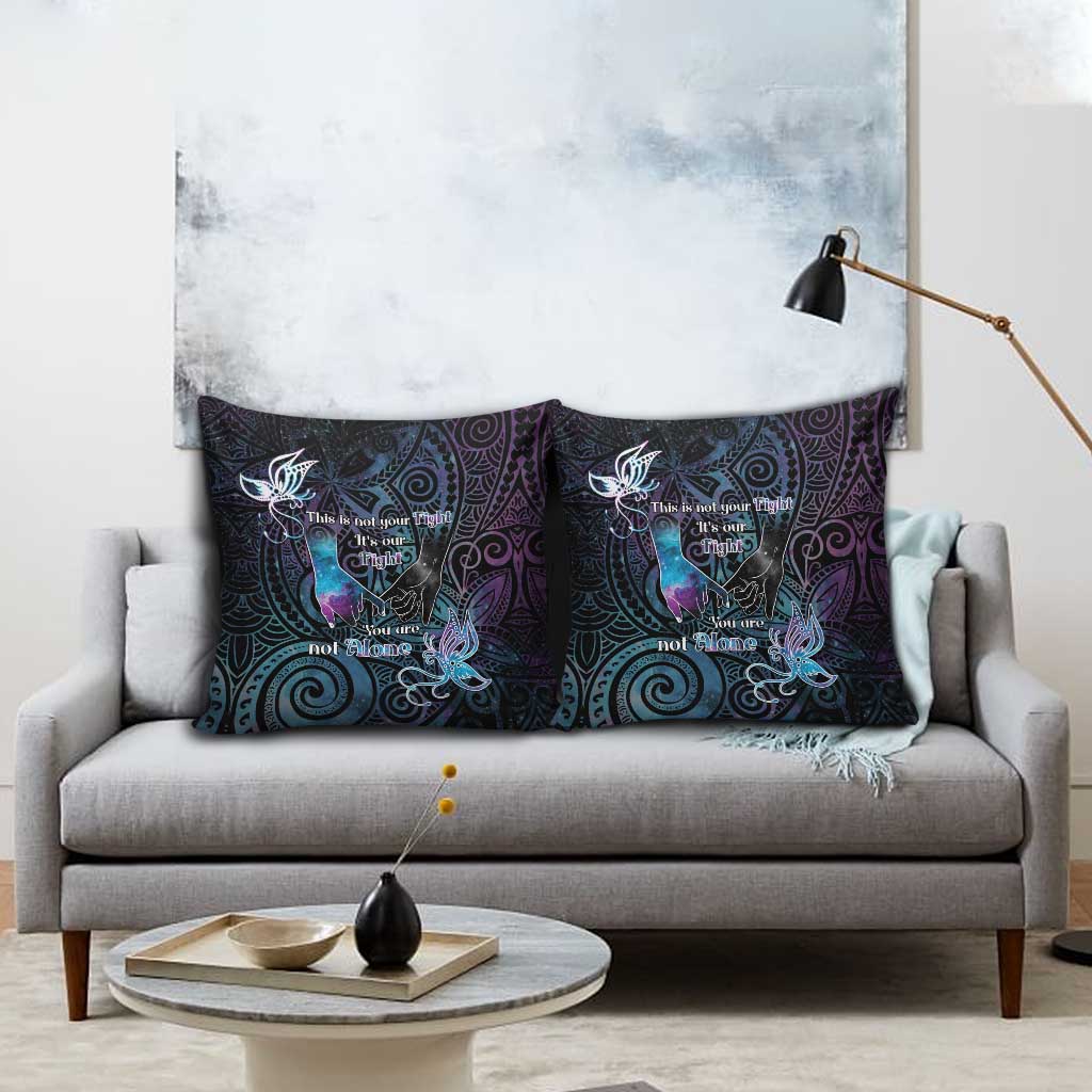 Suicide Awareness Pillow Cover You Are Not Alone - Polynesian Pride