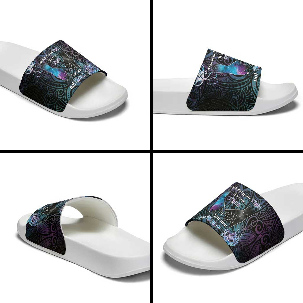 Suicide Awareness Slide Sandals You Are Not Alone - Polynesian Pride