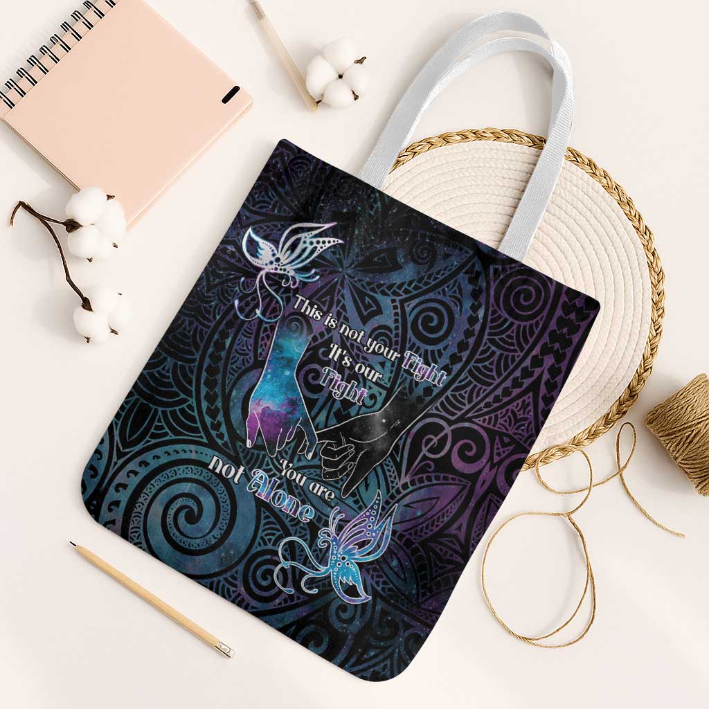 Suicide Awareness Tote Bag You Are Not Alone - Polynesian Pride