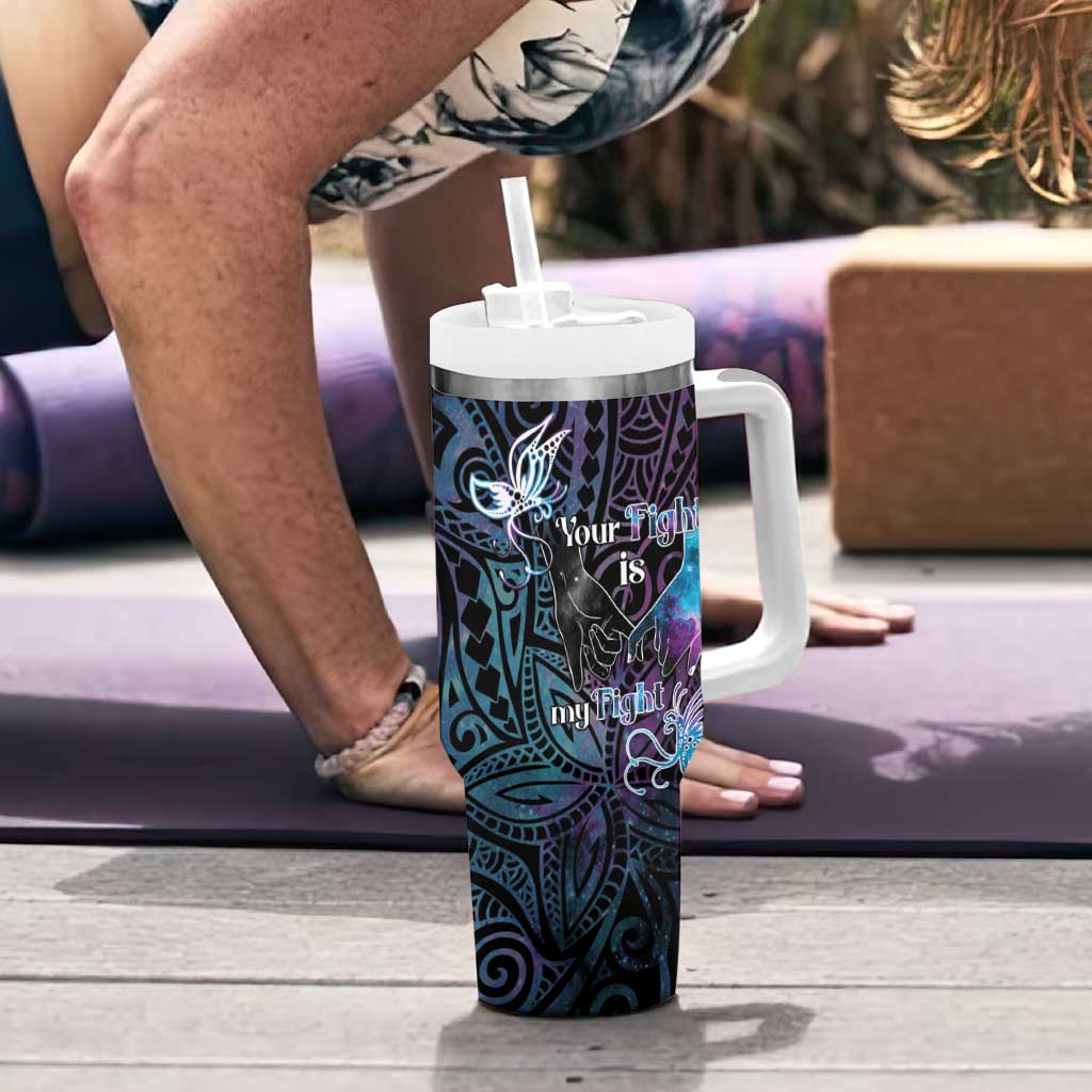 Suicide Awareness Tumbler With Handle You Are Not Alone - Polynesian Pride