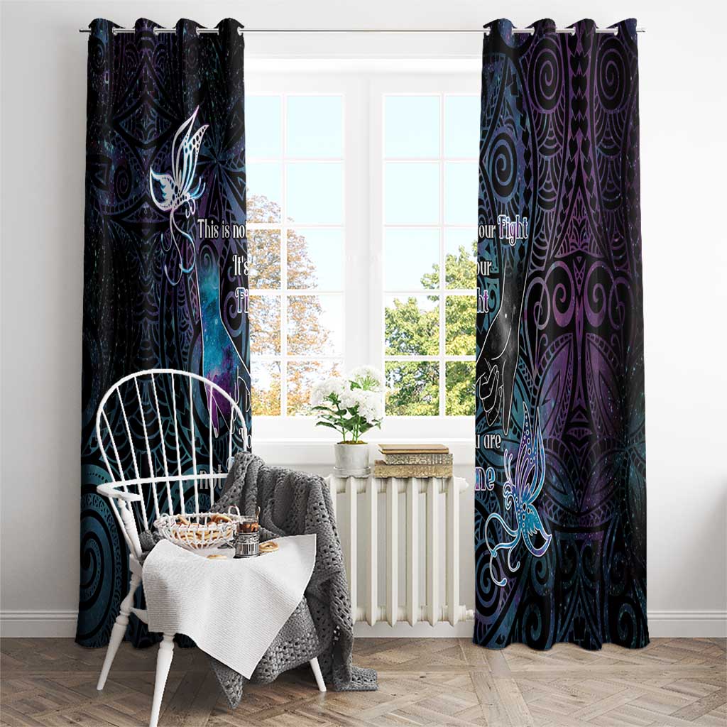 Suicide Awareness Window Curtain You Are Not Alone - Polynesian Pride