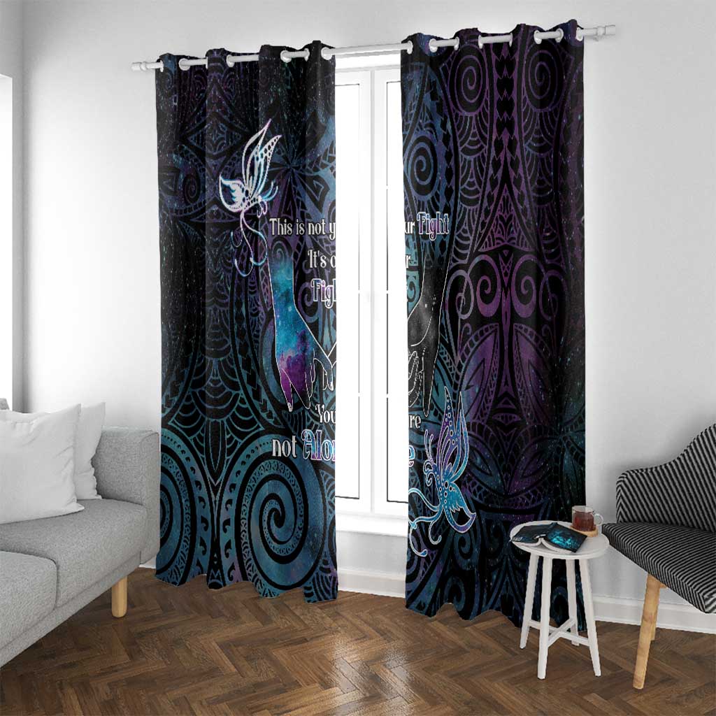 Suicide Awareness Window Curtain You Are Not Alone - Polynesian Pride