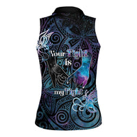 Suicide Awareness Women Sleeveless Polo Shirt You Are Not Alone LT05 - Polynesian Pride