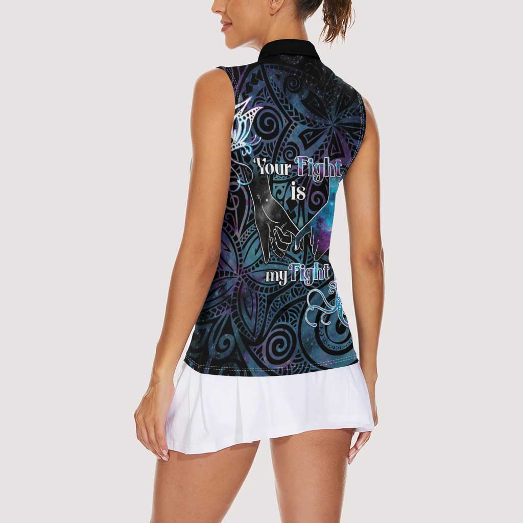 Suicide Awareness Women Sleeveless Polo Shirt You Are Not Alone LT05 - Polynesian Pride