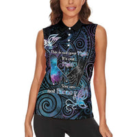 Suicide Awareness Women Sleeveless Polo Shirt You Are Not Alone LT05 - Polynesian Pride