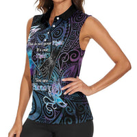 Suicide Awareness Women Sleeveless Polo Shirt You Are Not Alone LT05 - Polynesian Pride