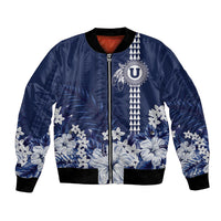 Personalized Utah State Bomber Jacket Polynesian Style LT05 Unisex Blue - Polynesian Pride