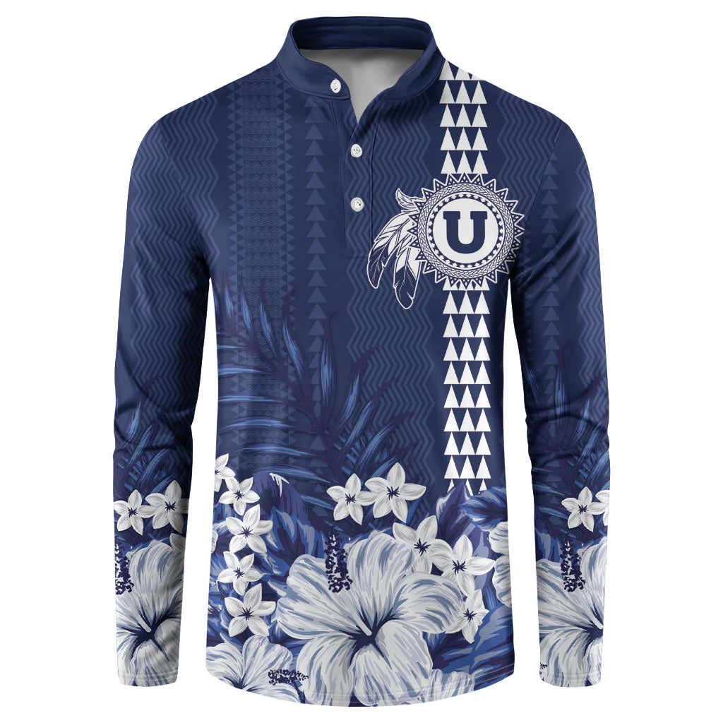 Personalized Utah State Button Sweatshirt Polynesian Style LT05 Blue - Polynesian Pride