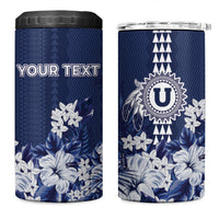 Personalized Utah State 4 in 1 Can Cooler Tumbler Polynesian Style LT05 One Size: 16 oz Blue - Polynesian Pride