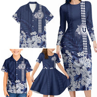 Personalized Utah State Family Matching Long Sleeve Bodycon Dress and Hawaiian Shirt Polynesian Style LT05 - Polynesian Pride