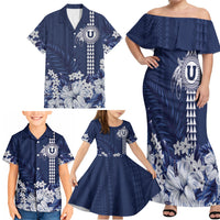 Personalized Utah State Family Matching Off Shoulder Maxi Dress and Hawaiian Shirt Polynesian Style LT05 - Polynesian Pride