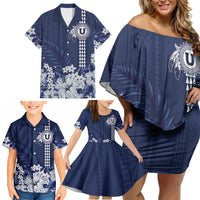 Personalized Utah State Family Matching Off Shoulder Short Dress and Hawaiian Shirt Polynesian Style LT05 - Polynesian Pride