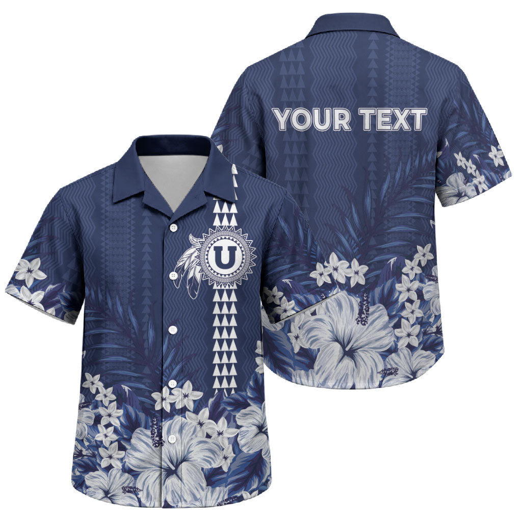 Personalized Utah State Family Matching Tank Maxi Dress and Hawaiian Shirt Polynesian Style LT05 Son's Shirt Blue - Polynesian Pride